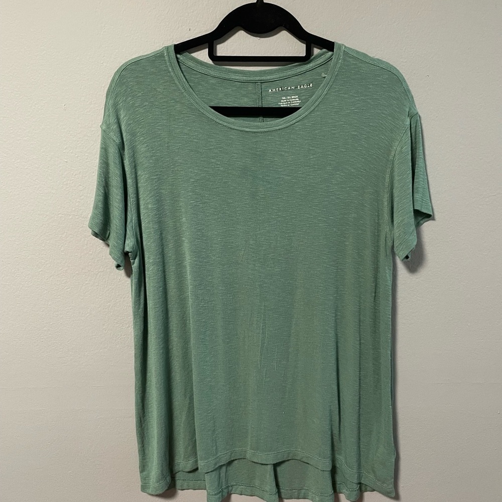 NWOT American Eagle oversized super soft short sleeves green shirt. Size X-Small